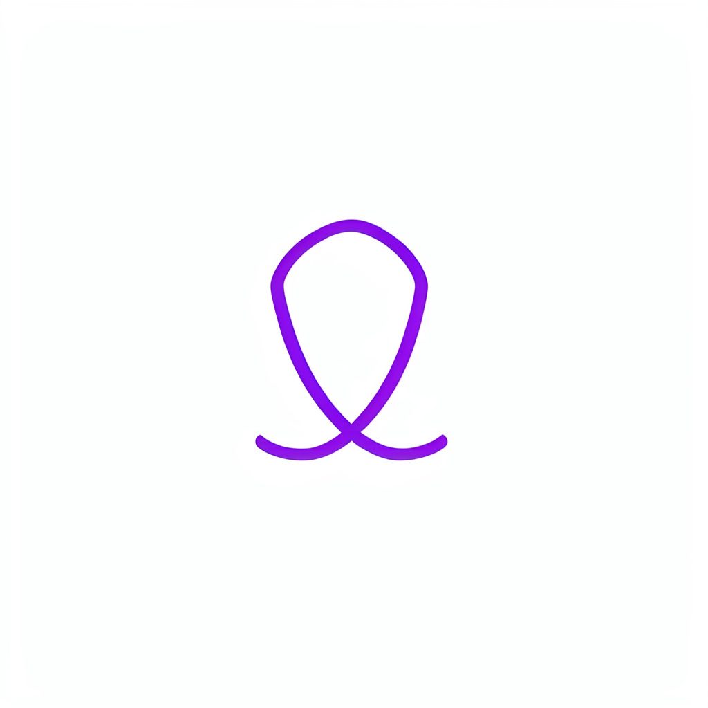 Simple purple and white shield logo with rounded corners